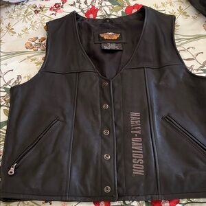 Harley-Davidson Men’s Black Button-Up Vest